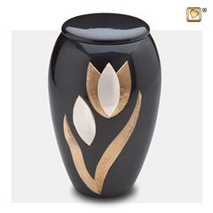 Majestic Tulip urn Midnight&Bru Pewter