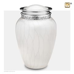 Blessing urn Pearl white and Pol silver