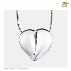 LoveHeart Ashes Pendant Pol silver